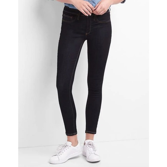 GAP Mid Rise Dark Rinsed Jegging - Picture 4 of 4